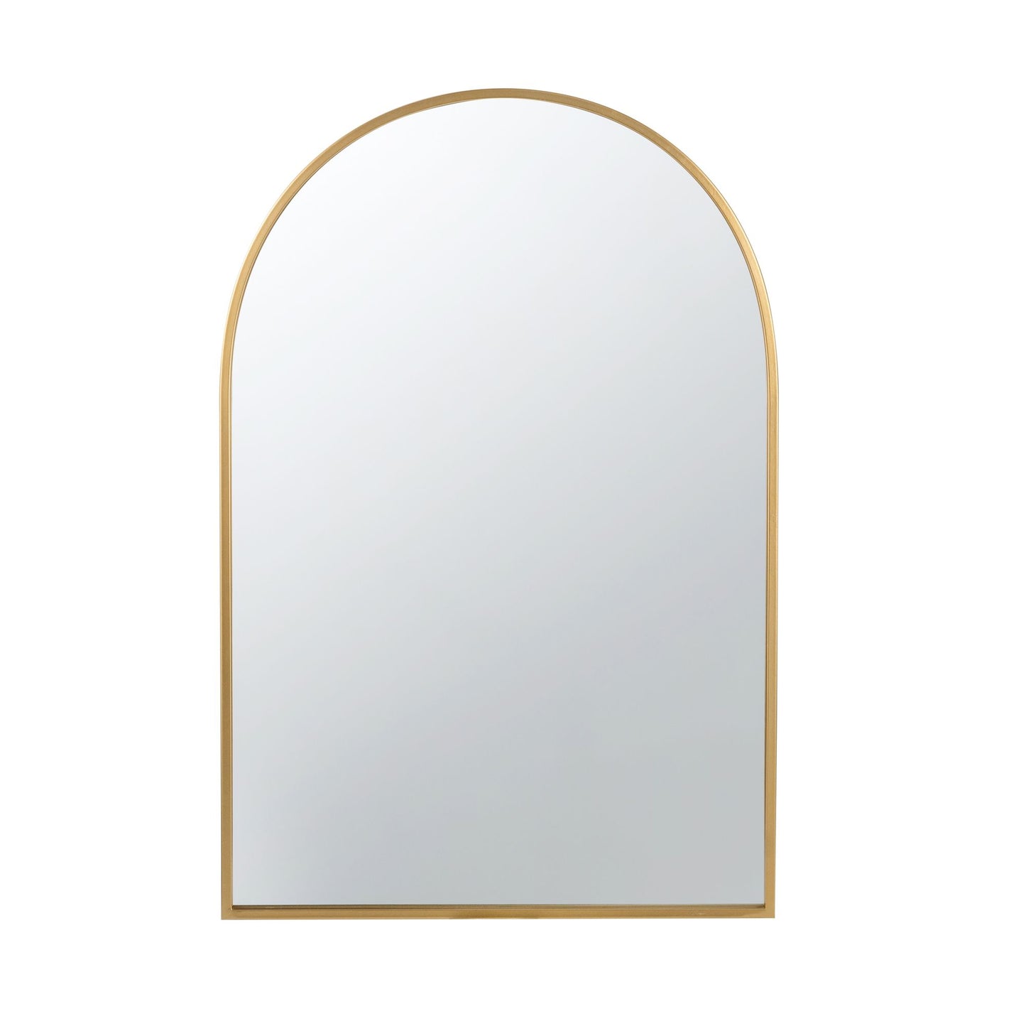 24" x 36" Arched Accent Mirror with Gold Metal Frame for Bathroom, Bedroom, Entryway Wall image 4