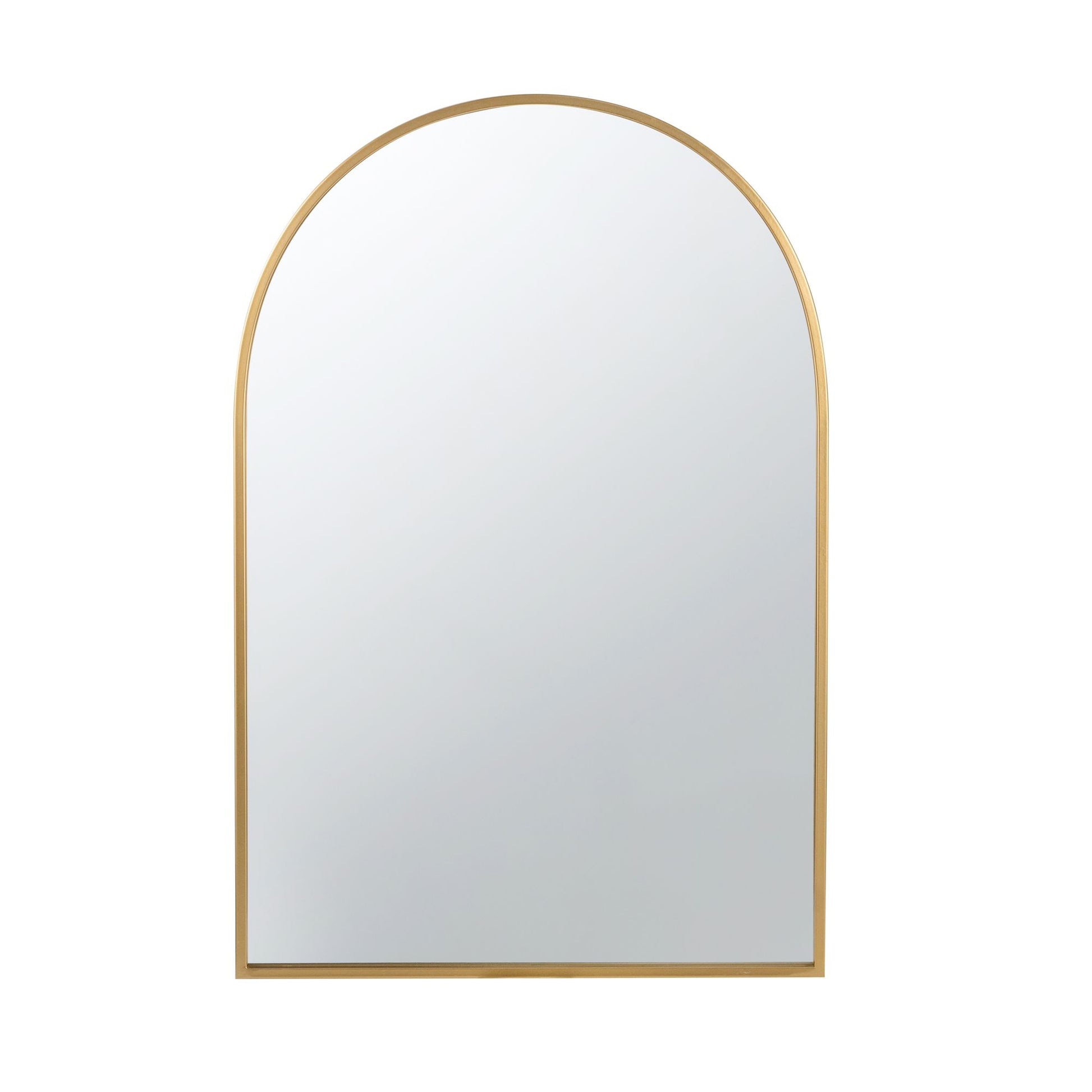 24" x 36" Arched Accent Mirror with Gold Metal Frame for Bathroom, Bedroom, Entryway Wall image 4