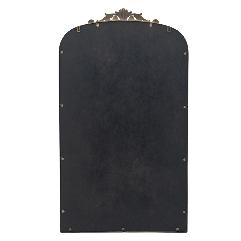Gold arch mirror 24x42 baroque inspired wall decor for bathroom bedroom living room - front view