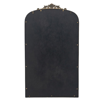 Gold arch mirror 24x42 baroque inspired wall decor for bathroom bedroom living room - front view