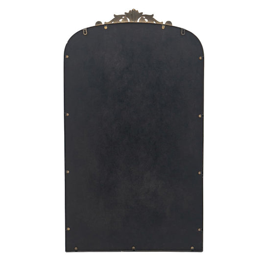Gold arch mirror 24x42 baroque inspired wall decor for bathroom bedroom living room - front view