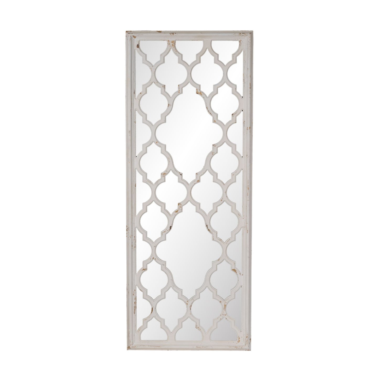 24" x 60" Distressed White Floor Mirror, Full Body Mirror for Bathroom Bedroom Living Room image 4