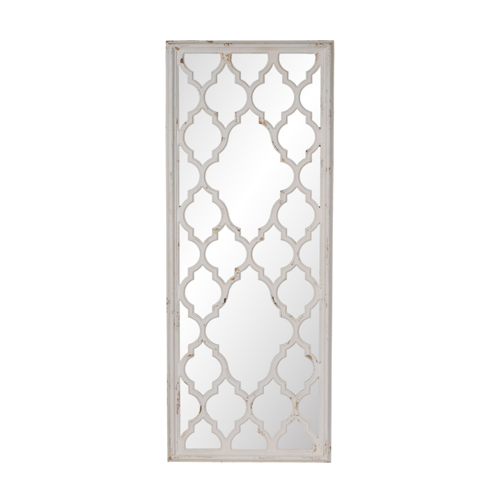 24" x 60" Distressed White Floor Mirror, Full Body Mirror for Bathroom Bedroom Living Room image 4
