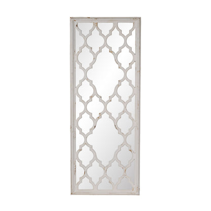 24" x 60" Distressed White Floor Mirror, Full Body Mirror for Bathroom Bedroom Living Room image 4