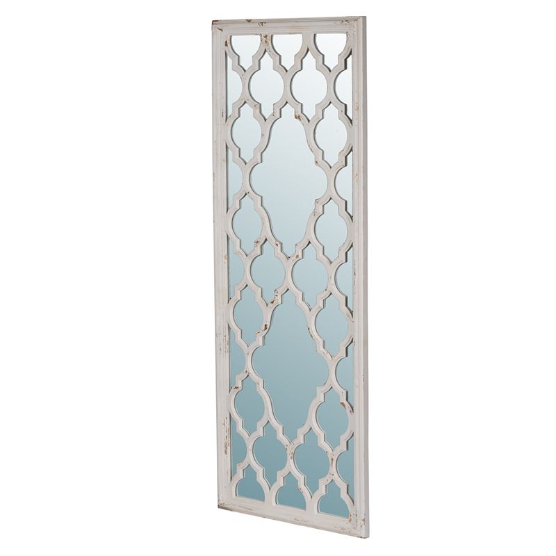 24" x 60" Distressed White Floor Mirror, Full Body Mirror for Bathroom Bedroom Living Room image 8