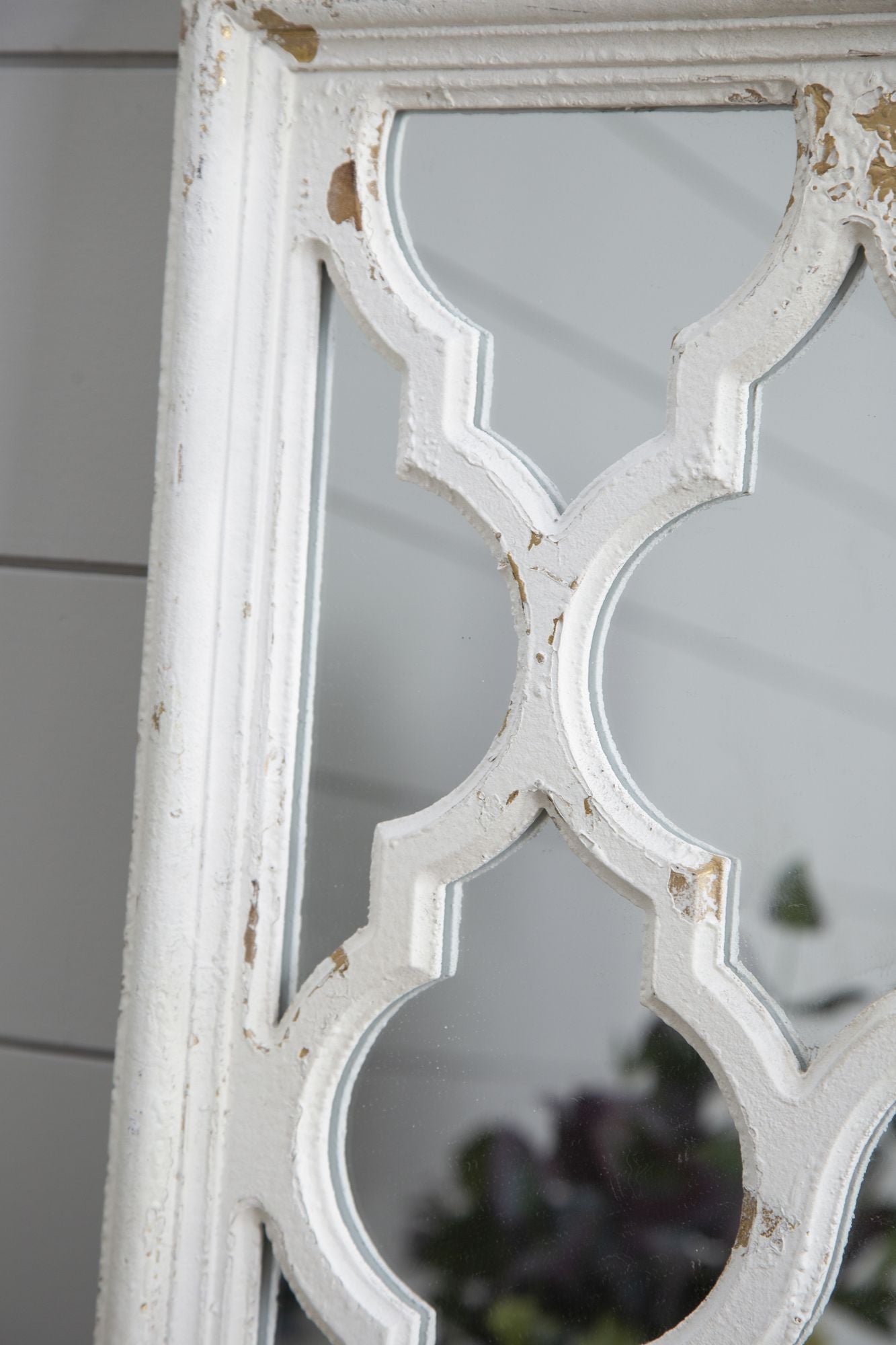 24" x 60" Distressed White Floor Mirror, Full Body Mirror for Bathroom Bedroom Living Room image 9