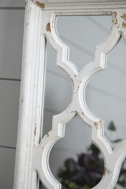 24" x 60" Distressed White Floor Mirror, Full Body Mirror for Bathroom Bedroom Living Room image 9