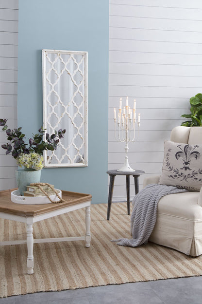 24" x 60" Distressed White Floor Mirror, Full Body Mirror for Bathroom Bedroom Living Room image 5