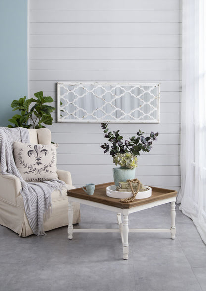 24" x 60" Distressed White Floor Mirror, Full Body Mirror for Bathroom Bedroom Living Room image 6