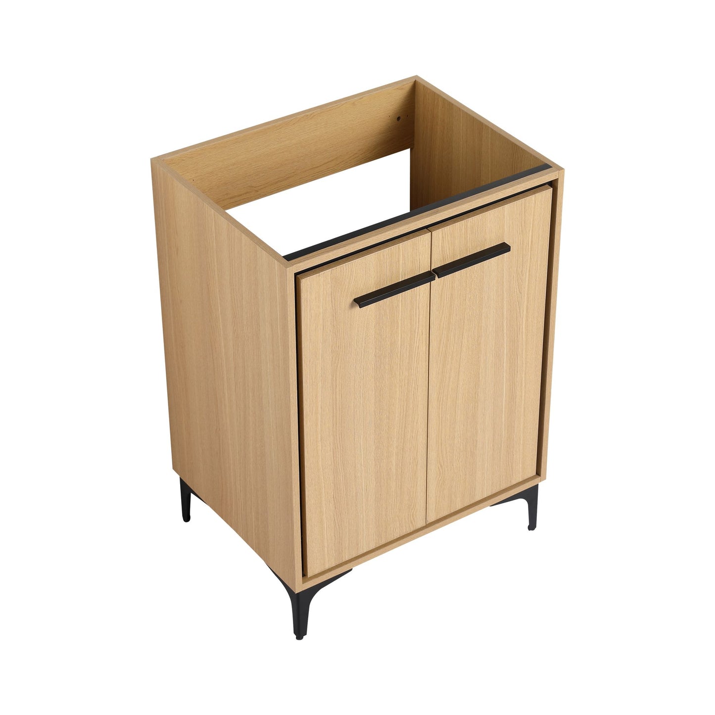 24''(23 7/16'') Bathroom Vanity without Top Sink, Modern Bathroom Storage Cabinet with 2 Soft Closing Doors, Single Sink image 1