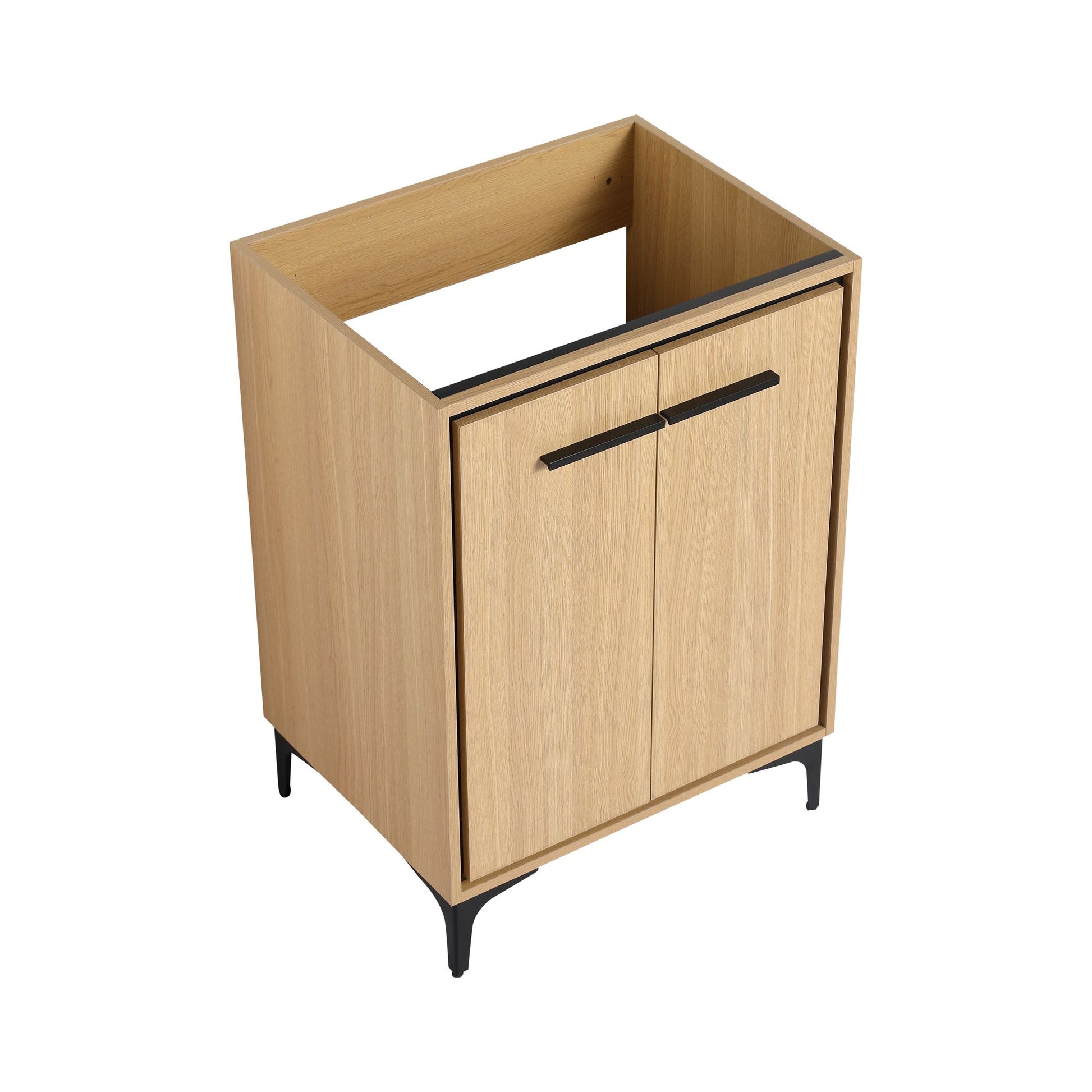 24''(23 7/16'') Bathroom Vanity without Top Sink, Modern Bathroom Storage Cabinet with 2 Soft Closing Doors, Single Sink image 1