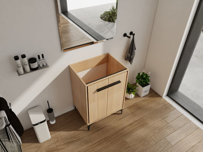 24''(23 7/16'') Bathroom Vanity without Top Sink, Modern Bathroom Storage Cabinet with 2 Soft Closing Doors, Single Sink image 6