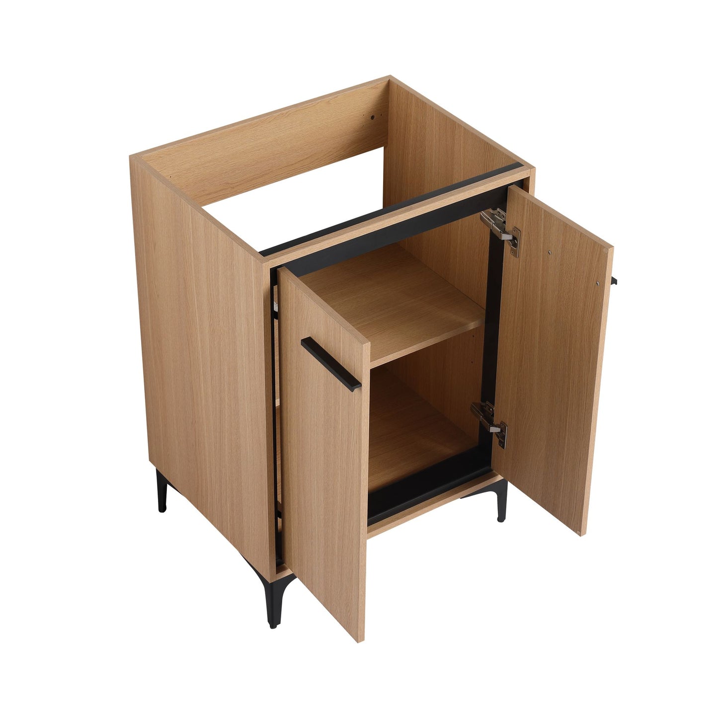 24''(23 7/16'') Bathroom Vanity without Top Sink, Modern Bathroom Storage Cabinet with 2 Soft Closing Doors, Single Sink image 14