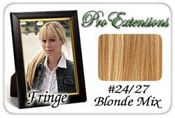 #24/27 Blonde Mix Pro Fringe Clip In Bangs image 1
