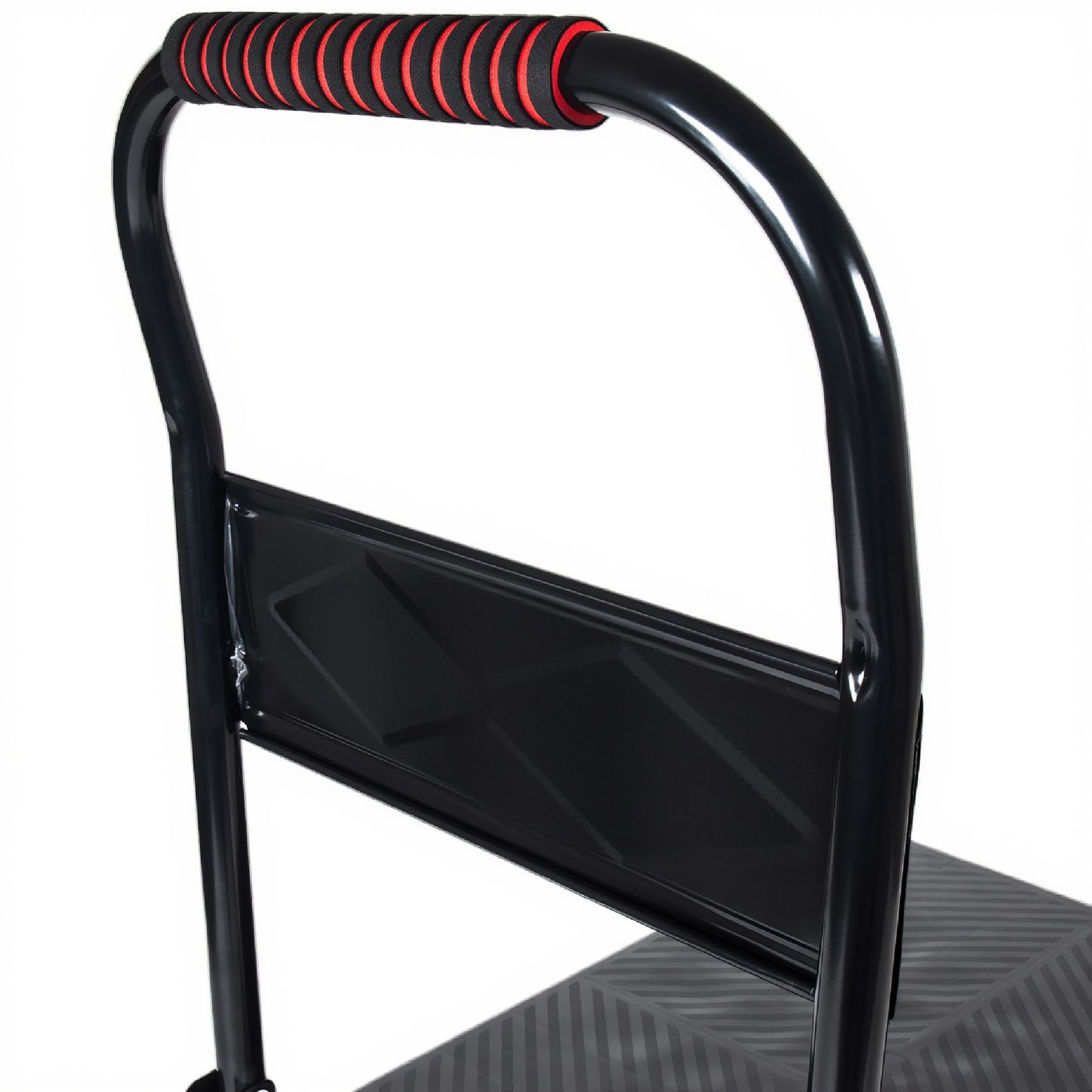 28-3/4" Long x 18-3/4" Wide Platform Truck, Foldable Handcart with 4'' TPR 360-Degree Silent Wheels, 330lbs Heavy-Duty Push Dolly Cart, 4 Steel Load-Bearing Beams for Warehouse Garage Home Use image 12