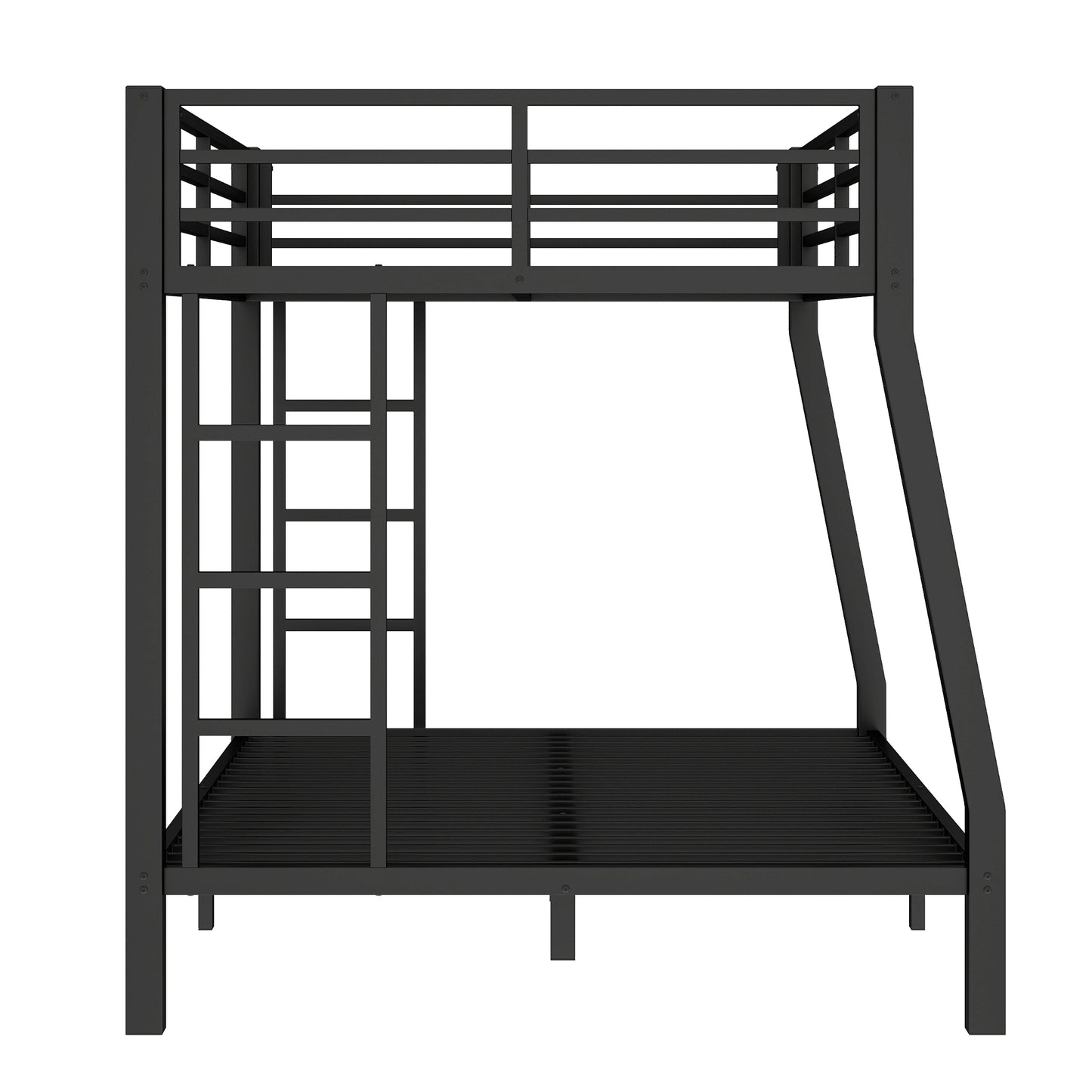 Metal Full XL over Queen Bunk Bed for Teens and Adults,Space-Saving/Noise Reduced/No Box Spring Needed,Black image 6