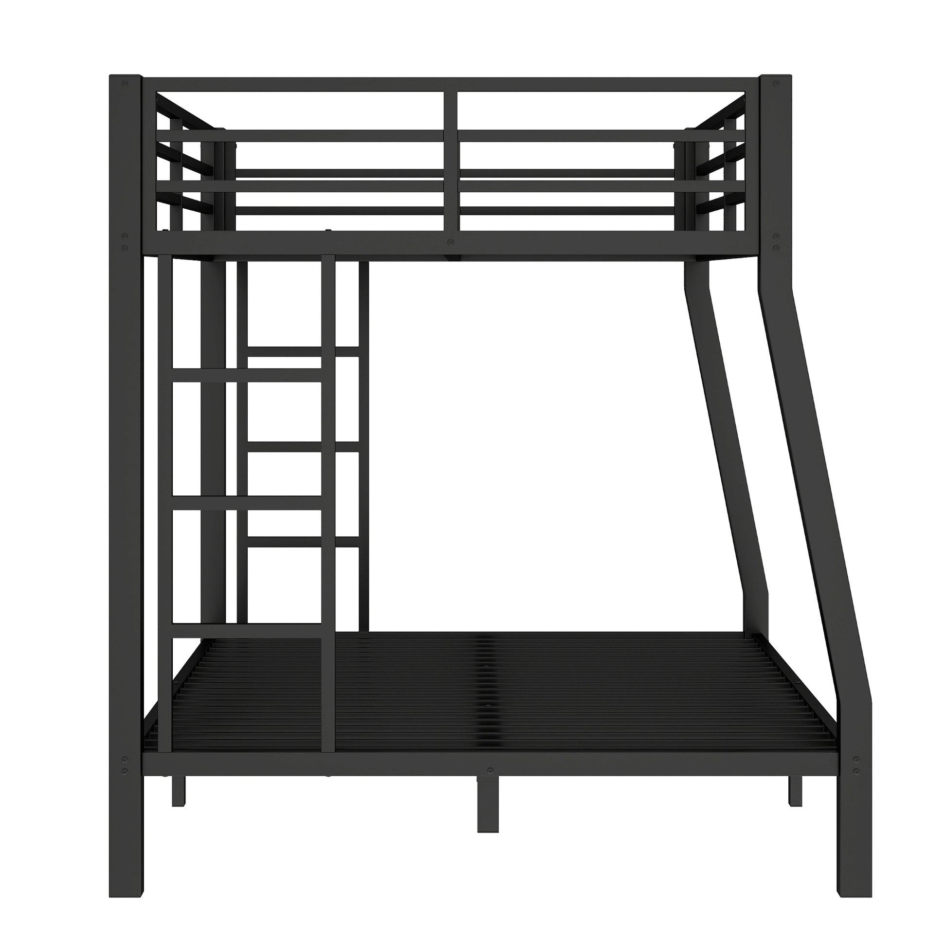 Metal Full XL over Queen Bunk Bed for Teens and Adults,Space-Saving/Noise Reduced/No Box Spring Needed,Black image 6