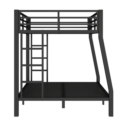 Metal Full XL over Queen Bunk Bed for Teens and Adults,Space-Saving/Noise Reduced/No Box Spring Needed,Black image 6