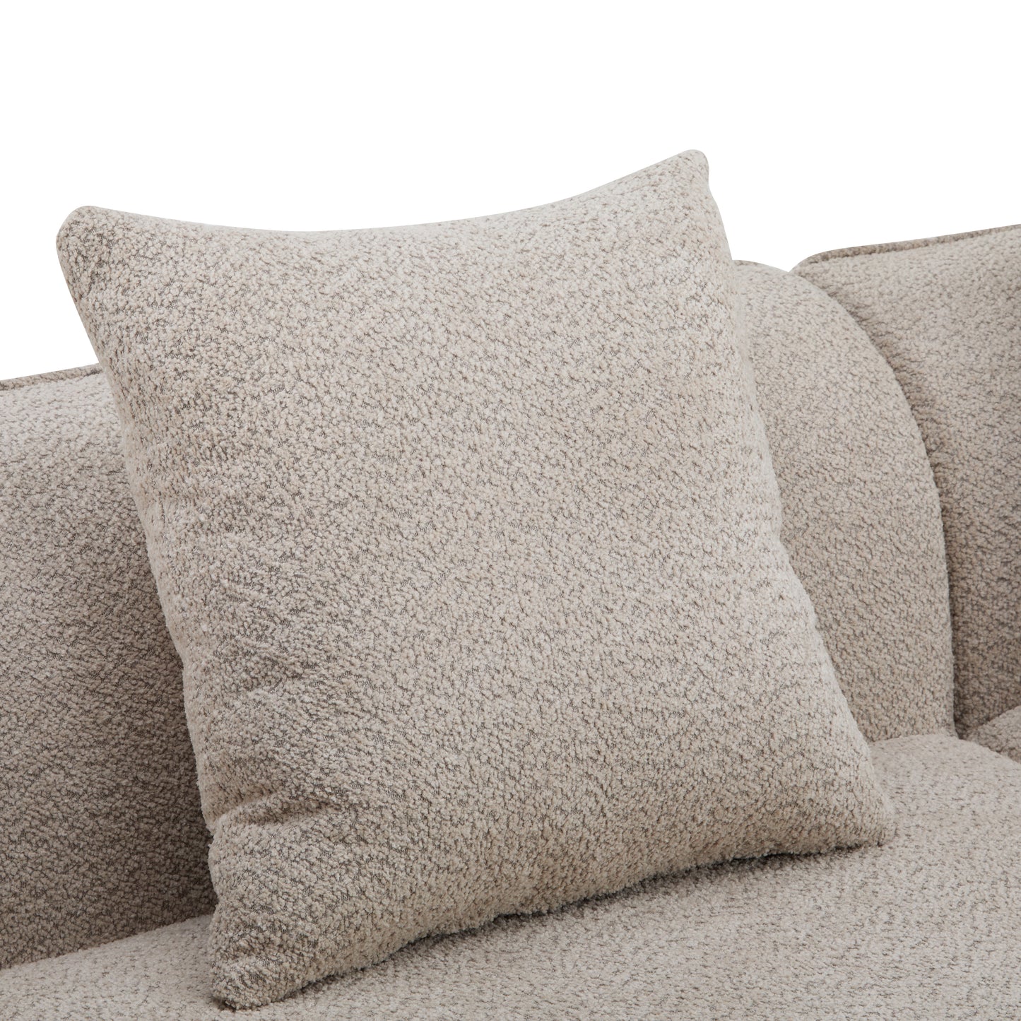 126" Curved Sectional Sofa (Almond-D28 Full Foam) image 12