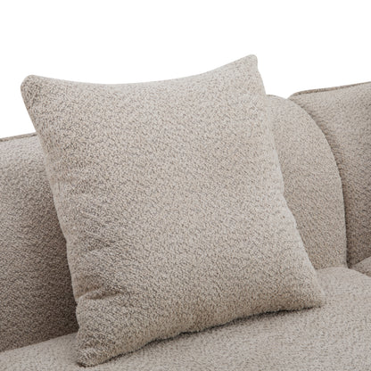 126" Curved Sectional Sofa (Almond-D28 Full Foam) image 12