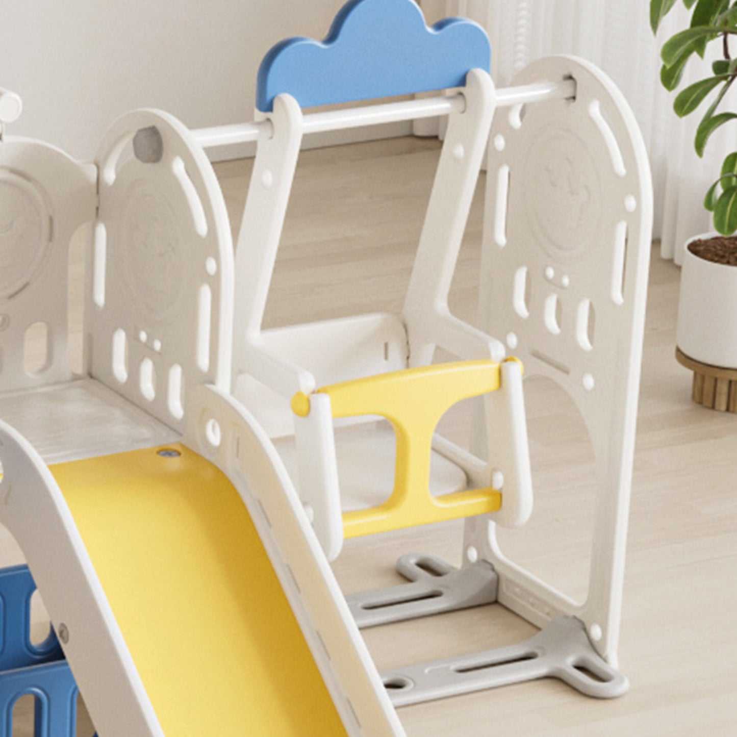 oddler Slide, Kids Slide for Toddlers Age 1-4, 11in 1 Baby Slide Outdoor Indoor Playground with Basketball Hoop and Extra long aisle, Strong swing,Sturdy and Easy Assembly Toddler Playset. image 9