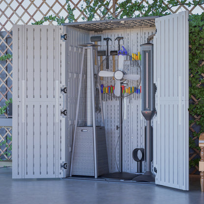 Rust Proof Resin Garden Equipment Storage - Weatherproof, Spacious, UV Resistant Material, Non-Partitioned image 10