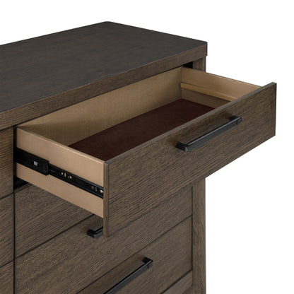 Dark Oak 8-Drawer Dresser image 7