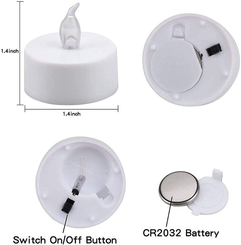 24x LED Tea Lights Candles Battery Operated Flickering Flameless Realistic Tealight image 3