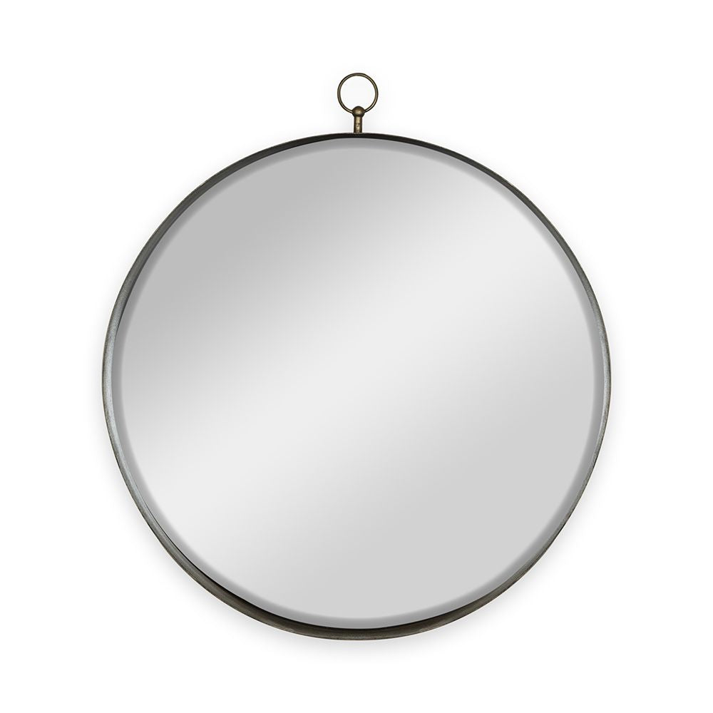 24"x28" Gold Round Mirror, Circle Mirror with Iron Frame for Living Room Bedroom Vanity Entryway Hallway image 6