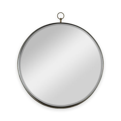 24"x28" Gold Round Mirror, Circle Mirror with Iron Frame for Living Room Bedroom Vanity Entryway Hallway image 6