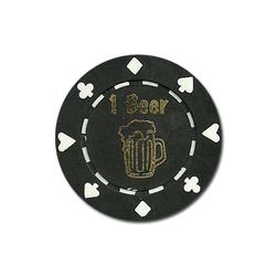 25 Black "1 Beer" Bar Token Chips image 1