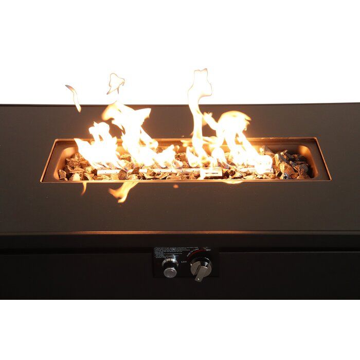 25'' H x 42'' W Steel Outdoor Fire Pit Table with Lid image 13