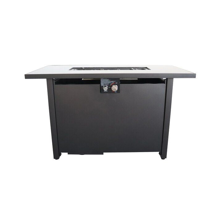 25'' H x 42'' W Steel Outdoor Fire Pit Table with Lid image 9