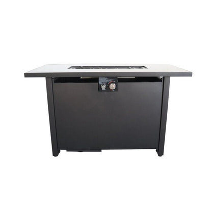 25'' H x 42'' W Steel Outdoor Fire Pit Table with Lid image 9