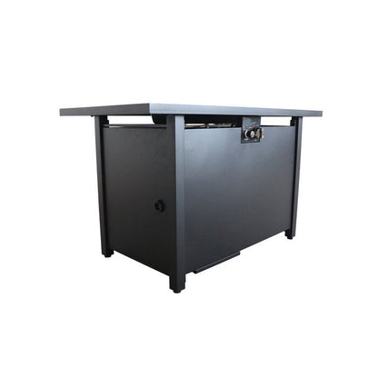 25'' H x 42'' W Steel Outdoor Fire Pit Table with Lid image 6