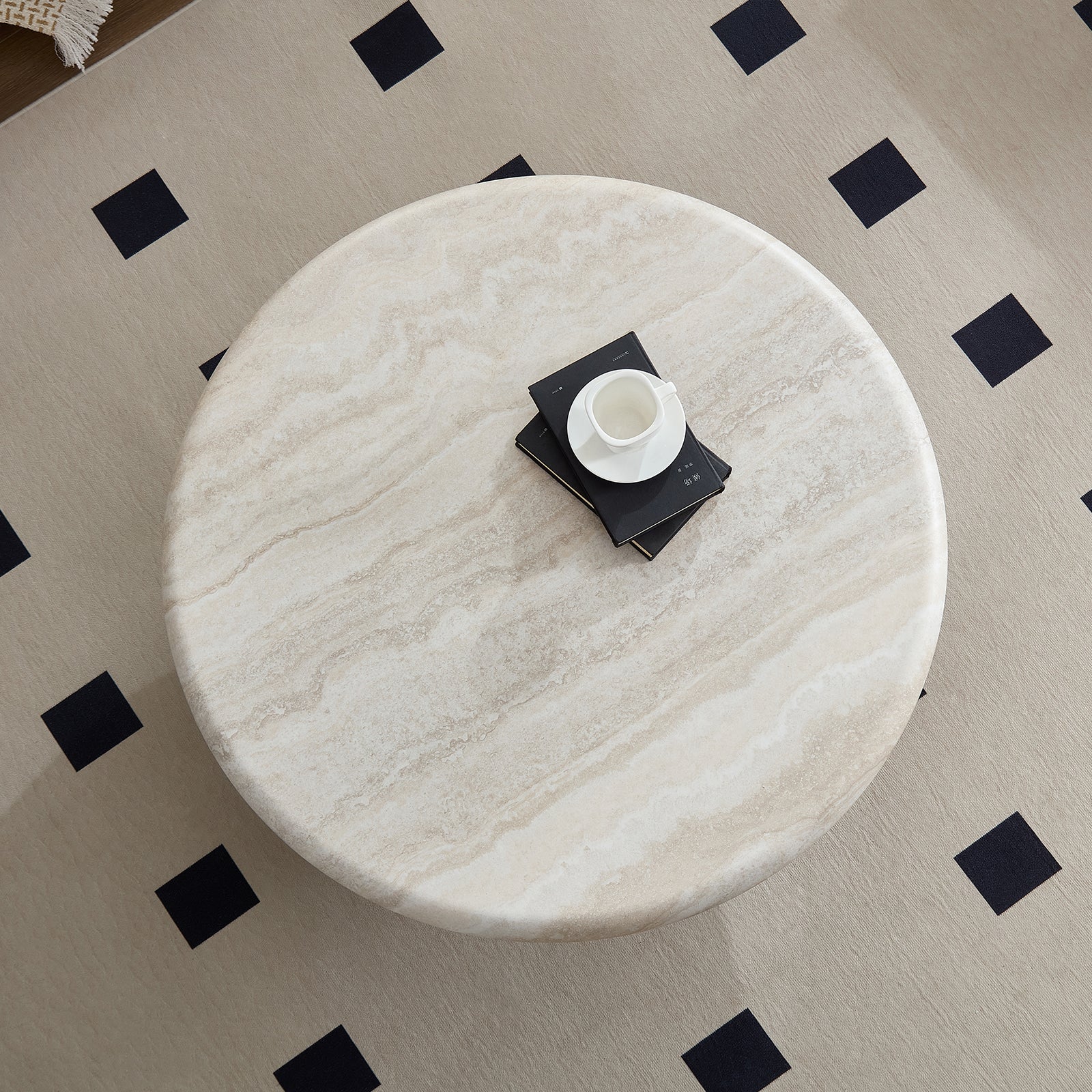 Modern Round Coffee Table, Perfect for Living Room Decor,Assembly Required image 4