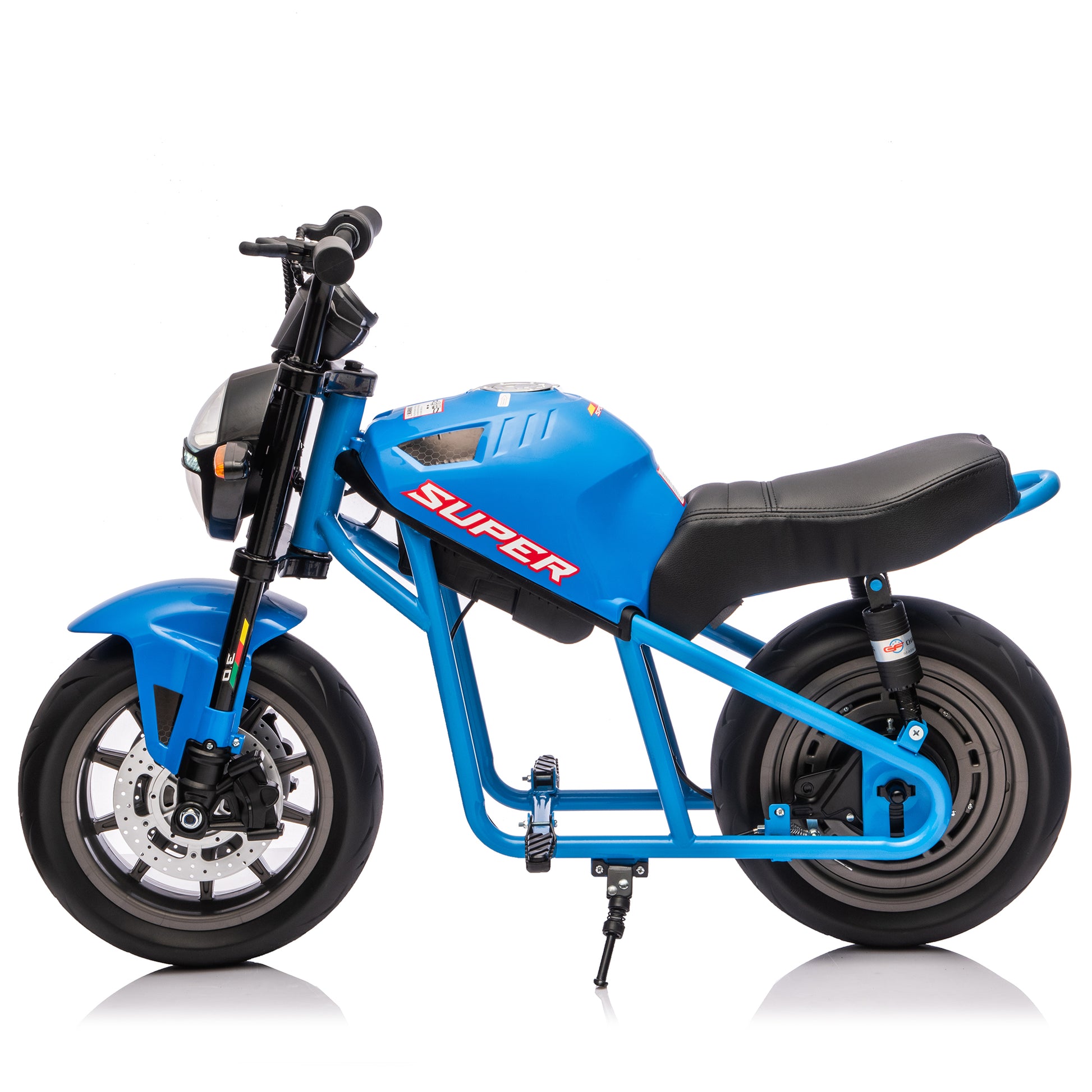 24V300W Kids Ride On XL Electric Toy Muscle Motorcycle,High-Speed Hub Motor,14''Fat EVA Wheels,Twist Grip Throttle,Speed up to 11.18MPH,Dual Suspension,Music&Light,Long Life Battery For Kids 6+ image 9