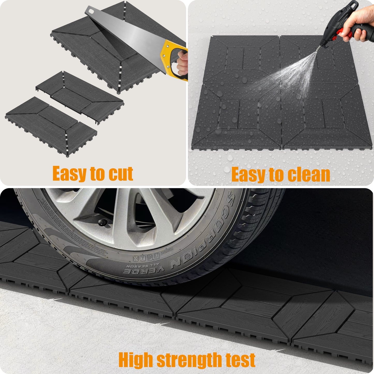 New 12 inch balcony deck tiles, DIY interlocking deck floor tiles, indoor and outdoor floor tiles, easy to install patio tiles, suitable for poolside balcony, backyard, 44 pieces dark gray image 4