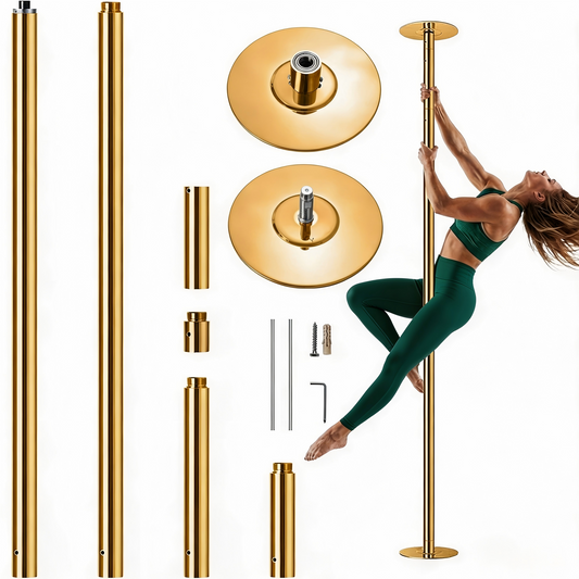 Professional Dancing Pole Kit, Heavy-Duty Steel Dance Pole, Height Adjustable Removable Spinning Static Dual Mode, Portable Dance Equipment for Home, Studio, Gym and Stage Performance image 1