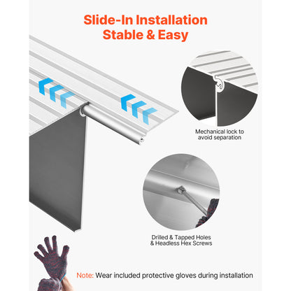 Door Threshold Ramp, 2 inch Rise, Aluminum Alloy Threshold Ramp Rated 800 lbs Load Capacity, Handicap Ramps for Home Steps for Wheelchair, Scooters, Power Chairs, Walkers, Bicycle, Tricycle image 8