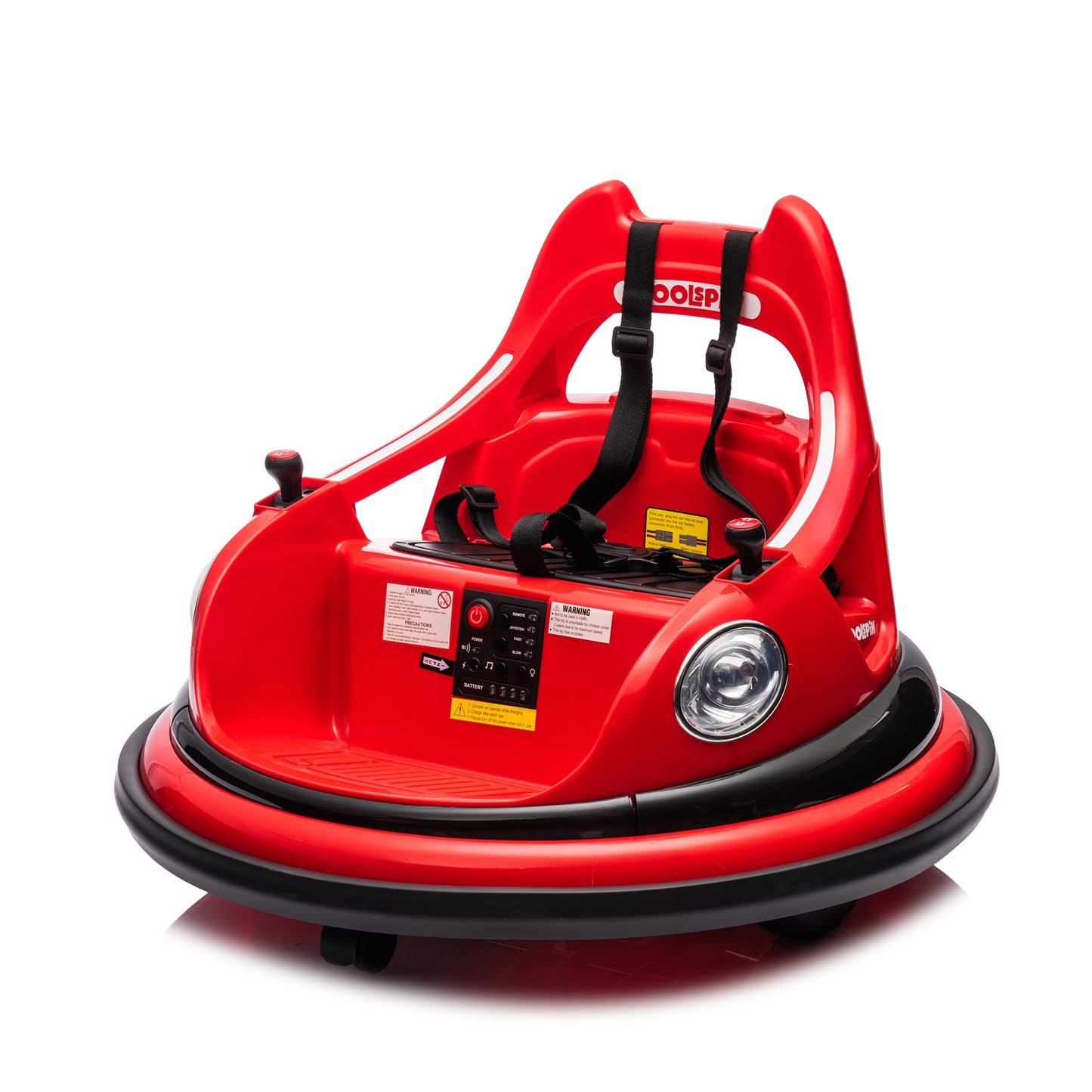 12V ride on bumper car for kids,electric car for kids,1.5-5 Years Old,W/Remote Control, LED Lights, Bluetooth & 360 Degree Spin, Vehicle body with anti-collision padding
Five-point Safety Belt,2wd image 7