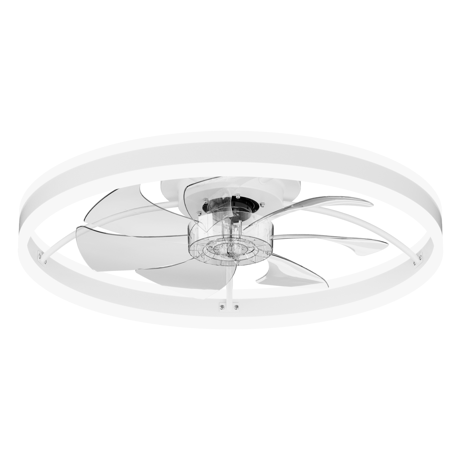 23.6 Inch Ceiling Fan with Light, Quiet DC Motor, Dimmable 3-Color Temperature 3000K-6500K, APP & Remote Control, With Timing image 9