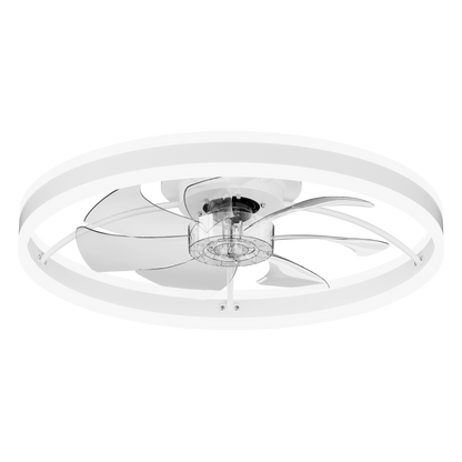 23.6 Inch Ceiling Fan with Light, Quiet DC Motor, Dimmable 3-Color Temperature 3000K-6500K, APP & Remote Control, With Timing image 9