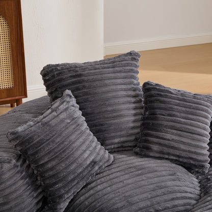 Bean Bag Chairs, Bean Bag Sofa for Adults, Kids,Oversized Corduroy Bean Bag Chair with 3 Pillows & Armrest,Beanbag Chair & Lazy Sofa with Foam Filler for Bedroom Living Room Dorm image 12