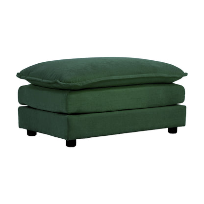 Chenille Fabric Ottomans Footrest to Combine with 2 Seater Sofa, 3 Seater Sofa and 4 Seater Sofa, Green Chenille image 1