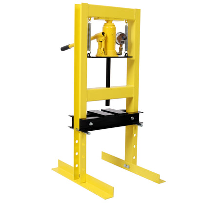 6Ton Bottle Jack Shop Press with Gauge, Bend, Straighten, or Press Parts, Install Bearings, U-Joints, Bushings, Ball Joints, and Pulleys,Yellow image 4