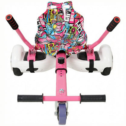 Hoverboard Seat Attachment Go-Kart,Fits 6.5" 8"10" Hoverboards,Sturdy Adjustable Off-Road Frame,Hover Cart for Family Fun,not include Hoverboard,Pink image 12