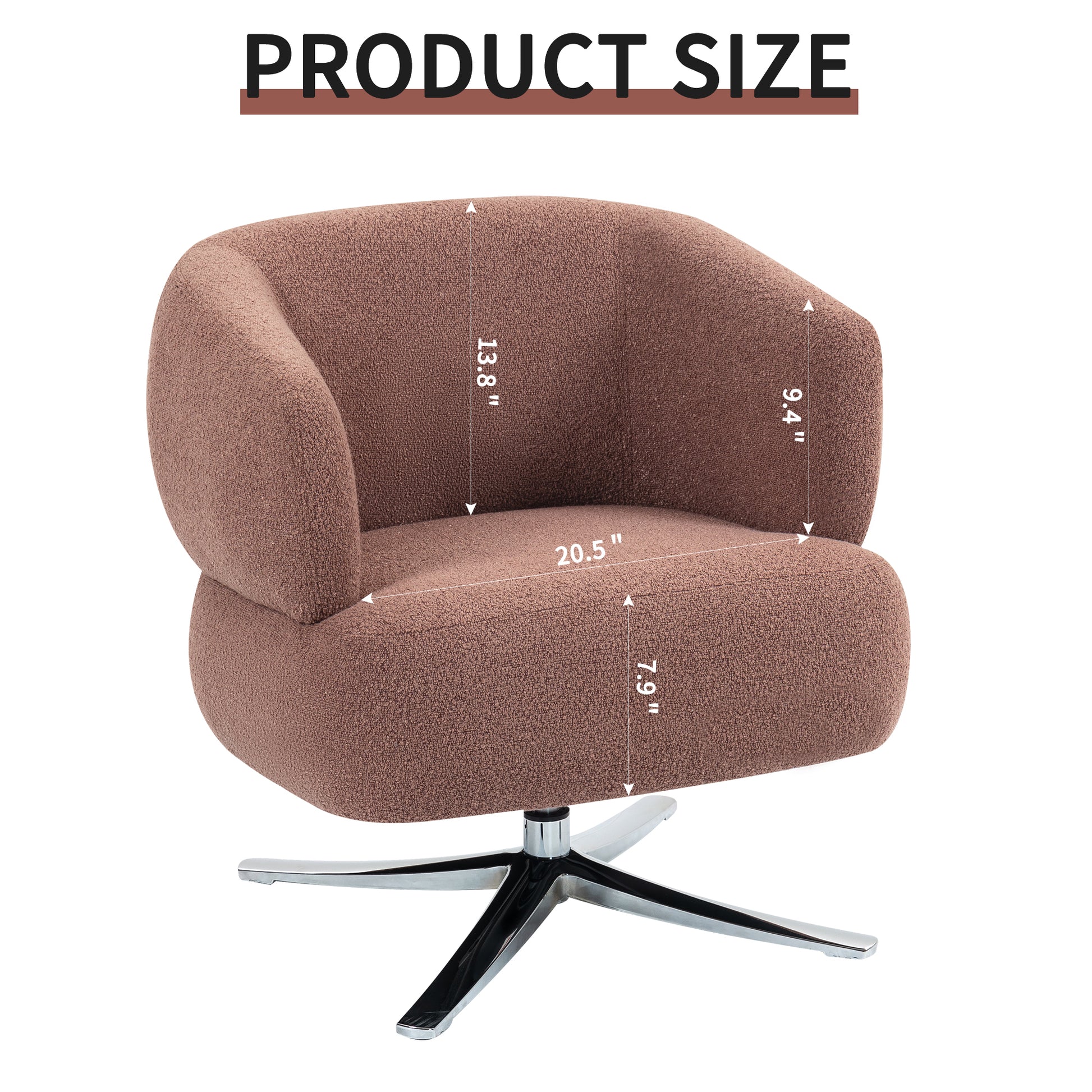 Cuddle-style leisure swivel sofa chair, suitable for balconies, studies and living rooms, Red image 5