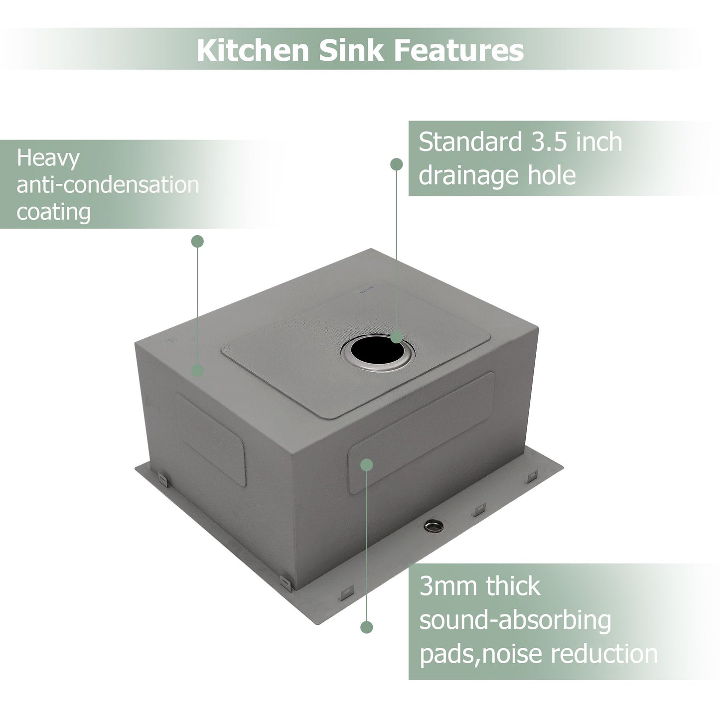 25"x22"x12" Stainless Steel Laundry Utility Sink Drop In Topmount 16 Gauge Deep Single Bowl Kitchen Sink Basin image 3