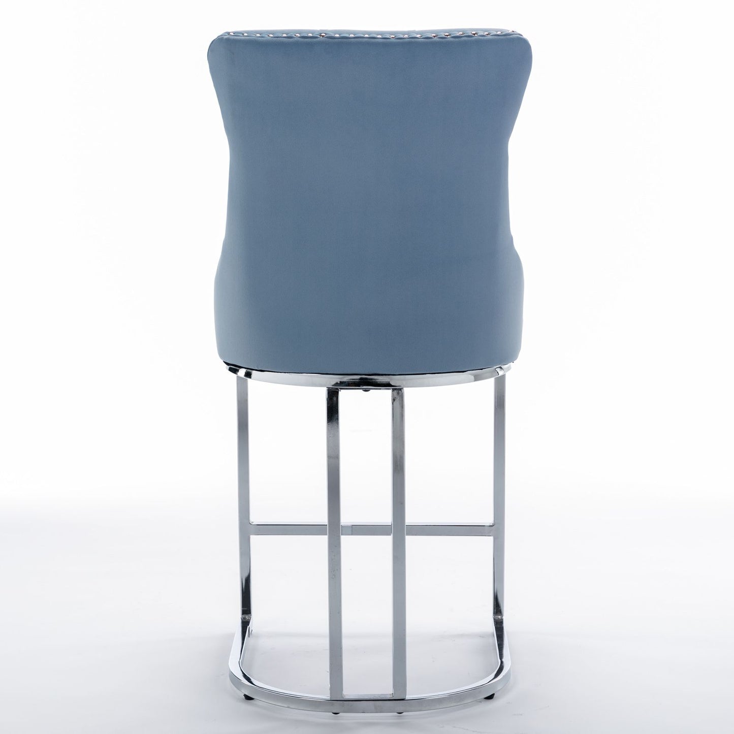 26 inch bar stools set of 2 light blue with sponge and spring cushion
